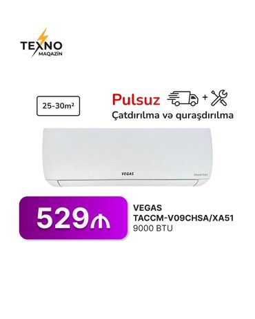 Kondisionerlər: Kondisioner 20-25 kv. m, Split sistem, Kredit yoxdur, Pulsuz quraşdırılma