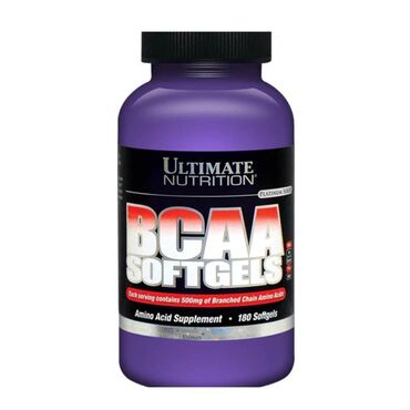 лучшее спортивное питание для набора мышечной массы: Аминокислоты Ultimate Nutrition BCAA Softgels, 180 капсул Ultimate