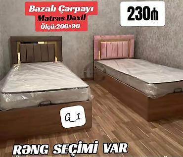 Bazalı çarpayı – matras daxil Ölçü: 200x90 sm Tək nəfərlik bazalı