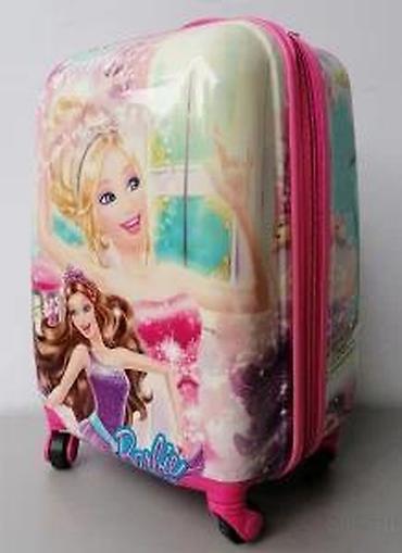 Rančevi, torbe i koferi: Dečji kofer na točkiće – Barbie motiv - Tvrda školjka sa sjajnim — 15