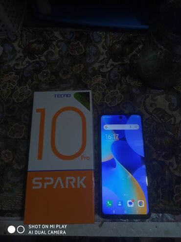 айфон 15 про макс бу цена: Tecno Spark 10 Pro, 256 GB, rəng - Qara, Barmaq izi