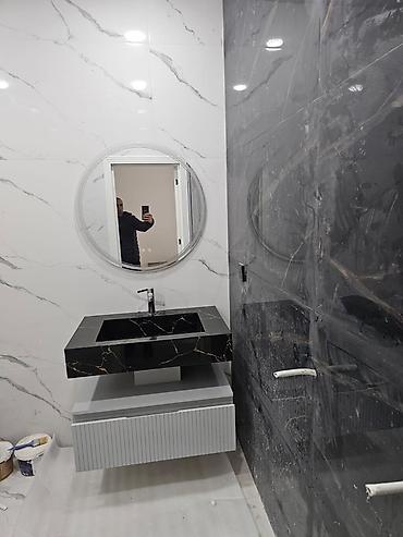 moydadir hamam ucun: Məhsul: Hamam üçün dizayner lavabo mebeli və işıqlı güzgü dəstləri — 2