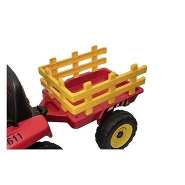 Dečiji električni automobili: Traktor sa prikolicom na akumulator XMX611 Boja:zelena/crvena/plava — 4