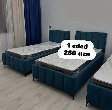 skamya sekilleri: Məhsul: Tək nəfərlik çarpayı Təsvir: - Modern dizaynlı, yumşaq parça — 1
