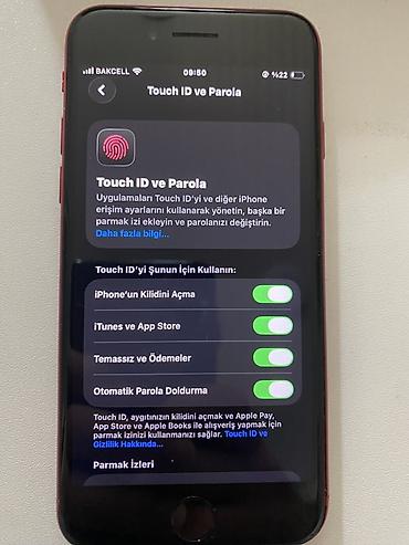 apl: IPhone SE 2022, 64 GB, Qırmızı, Barmaq izi — 6