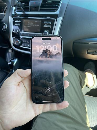 apple studio: IPhone 16, Б/у, 128 ГБ, Black Titanium, Чехол, 91 % — 4
