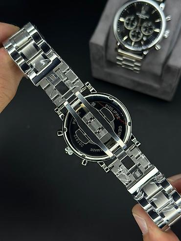patek: Kvars mexanizmalı kişi qol saatı - Korpus: parlaq polad, yanlarda — 7