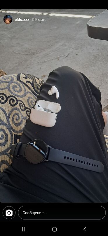 обмен на airpods: Беспроводные наушники-вкладыши с кейсом зарядки + смарт‑часы