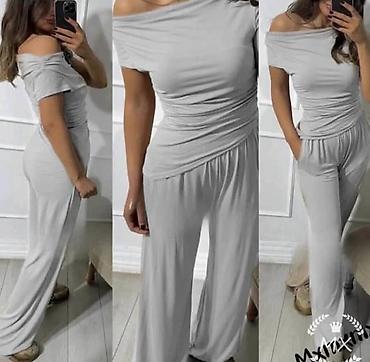dsquared2 kacket: Komplet majica sa golim ramenima i siroke komotne pantalone na lastis — 2