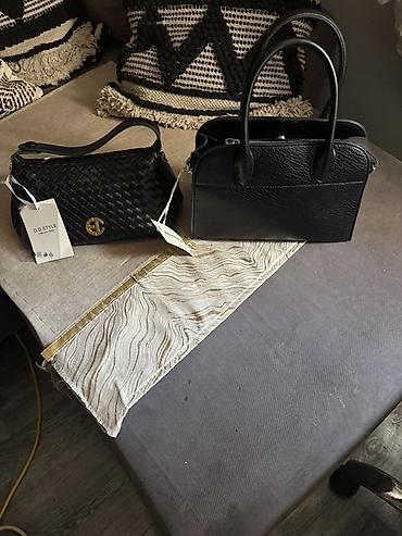 koton torbe: Dve elegantne crne torbe - Model 1: Pletena crossbody/ramena torba u — 1