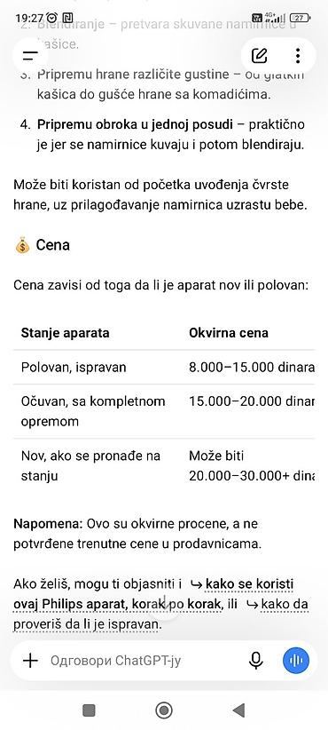 Blenderi, mikseri: Aparat za kuvanje na pari i blendiranje – 2 u 1 AVENT Blender MIRJEVO — 13
