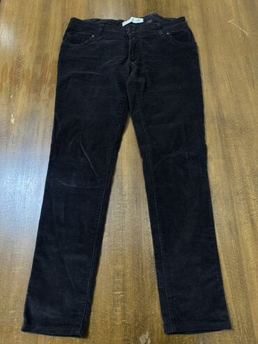 мужские классические брюки: Мужские вельветовые брюки/джинсы, цвет черный. Размер 46 - Материал