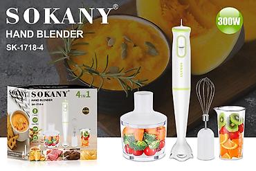Блендеры: №: 1857 Məhsulun adı: Blender Sokany SK-1718-4, Salınma, Elektron, 0.5 — 2