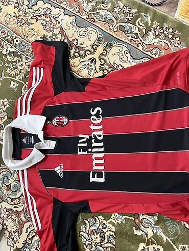 lining бу: Футбольная футболка Adidas AC Milan с воротником-поло - Домашняя — 1