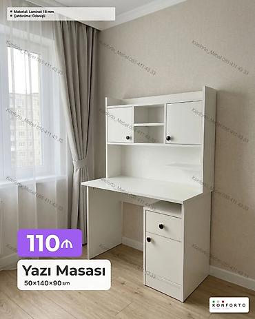 Ev və bağ: Düz masa, Stulsuz, Polkalı, Siyirməli, Sadə laminat — 1