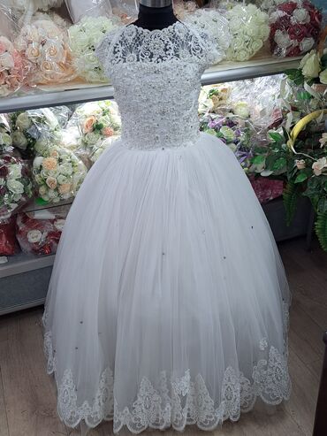 свадебная платья: Детское платье, цвет - Белый, Новый
