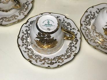 Çay dəsti, rəng - Ağ, Farfor, 6 nəfərlik, Çexiya