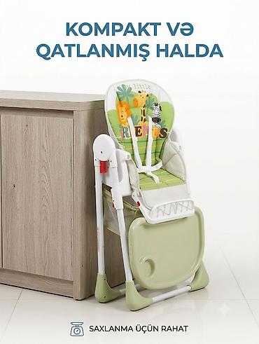 Yemək masaları, oturacaqları: Uşaq yemək stulu – SHENMA brendi Xüsusiyyətlər: - Tez və asan — 3
