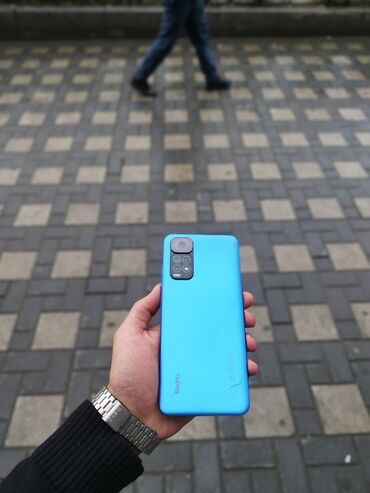 xiaomi hybrid: Xiaomi Redmi Note 11S, 64 ГБ, цвет - Синий, 
 Кнопочный, Отпечаток пальца