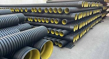 gurcustan: Koruge HDPE boru Corrugated Pipe çatdi̇ri̇lma pulsuz hdpe (pe100) su — 2