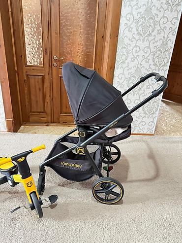 soft shell: Коляска прогулочная INING BABY + детский беговел/велобеговел — 4