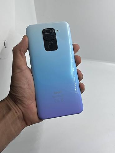 note 14: Redmi, Redmi Note 9, Б/у, 64 ГБ, цвет - Голубой, 2 SIM — 4