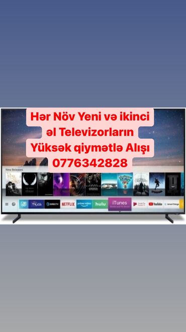 Televizorlar: Hər Növ Televizorlarin Alışı
