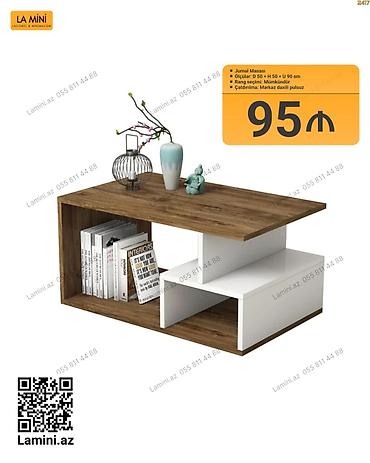 Mebel: Jurnal masası - Ölçülər: D 50 × H 50 × U 90 sm - Rəng seçimi — 1
