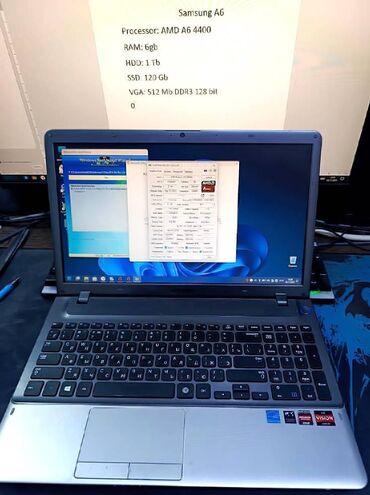 Ноутбуки: Ноутбук, Samsung, 6 ГБ ОЗУ, AMD A6, 15.6 ", Б/у, Для несложных задач, память HDD + SSD — 7