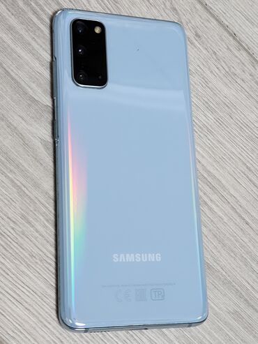 s20 qiymeti: Samsung Galaxy S20 | İşlənmiş | 128 GB | rəng - Mavi | Sensor, Barmaq izi, Simsiz şarj