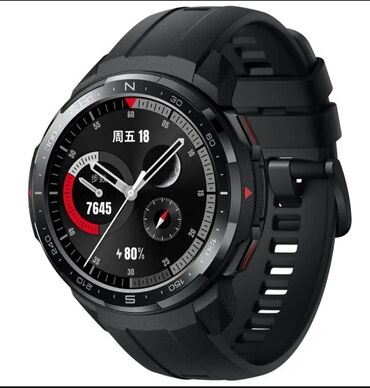 Новый, Смарт часы, Huawei, Сенсорный экран, цвет - Черный