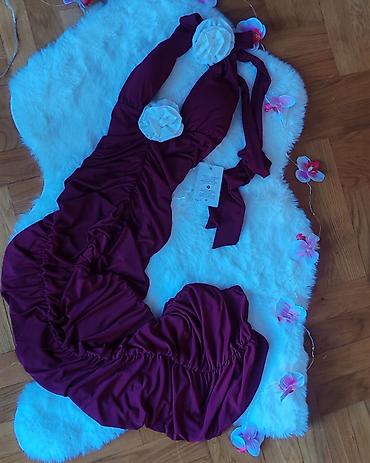 ps haljine elegantne: Elegantna večernja haljina u boji burgundca, dužine do poda, sa — 2