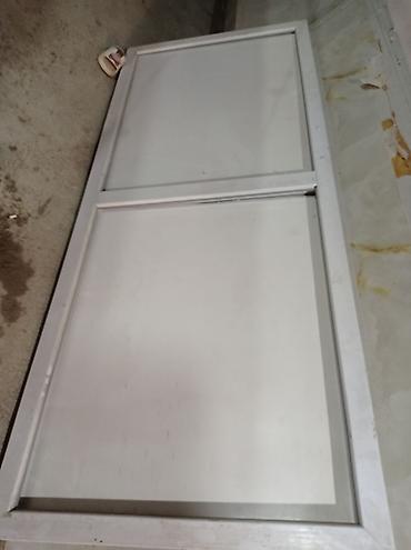 plasik qapi: Ağ rəngdə sürgülü plastik (PVC) pəncərə dəsti - İki yarusdan ibarət — 1