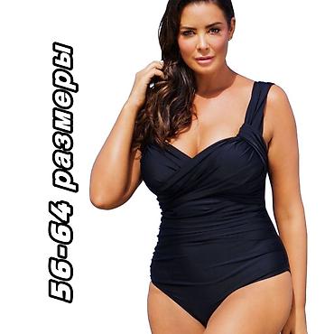 5xl: Слитный купальник, С пуш ап, Утягивающая модель, С косточками, XS, S, M — 3