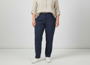 Women's Pants: Material trousers for women, size 4XL