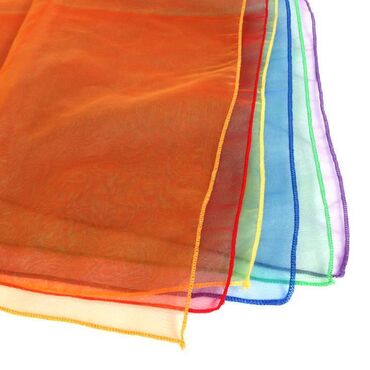 шарф нов: Игровые платочки (органза), 6 шт, размер 65 см х 65 см. Шарф для