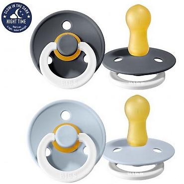 helanke 116: BIBS varalica Iron Night & Baby Blue Night, 6–18 m (set 2 kom) — 1