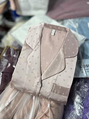 Пижамы: Шелковая пижама - Модель: классический комплект из атласного шелка с — 12