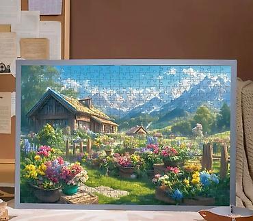 puzzle xalca: 1000 parçalı təbii mənzərə Jigsaw puzzle. Premium Qalın və Dayanıqlı — 3