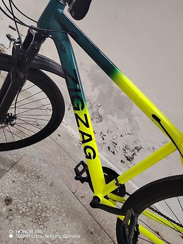 12 dyumlu velosiped: ZIGZAG şəhər/trek velosipedi - Rəng: sarı-yaşıl ombre (çərçivədə — 3