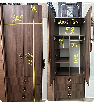 İşlənmiş, 2 qapılı, Siyirməli, Açılan, Düz dolab lalafo.az -da İşlənmiş, 2 qapılı, Siyirməli, Açılan, Düz dolab