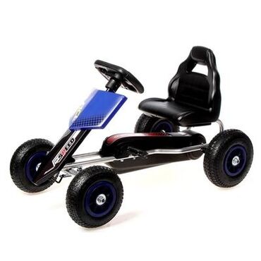 детский веломобиль: Веломобиль HOT CAR, пневматические (резиновые) колеса, цвет синий