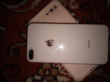 продаю айфон 8 плюс: IPhone 8 Plus, Колдонулган, 256 ГБ, Ак, Заряддоочу түзүлүш, Коргоочу айнек, 100 %