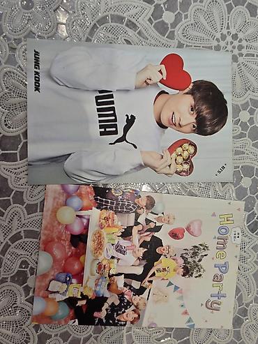 qovluq: BTS temalı post-it vərəqləri və qovluq satılır. Hər ikisi istifadə — 6