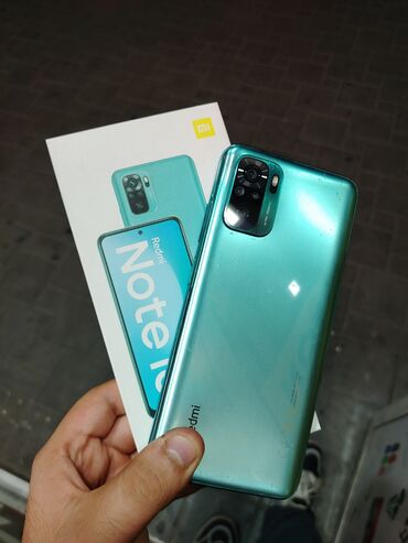 Redmi: Redmi Note 10, 128 GB, rəng - Yaşıl, Zəmanət, Sənədlərlə
