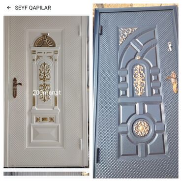 Giriş qapıları: Metall seyf qapılar – klassik və dekorativ rellefli dizaynlar - — 4