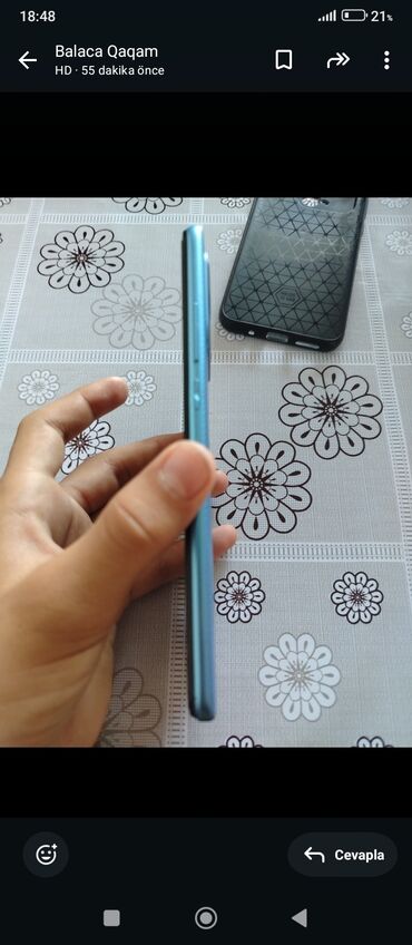 qab servis: Pirqblem yoxdu tecili satlır Tel:Redmi10c Marka:xiomi Tel olduxu