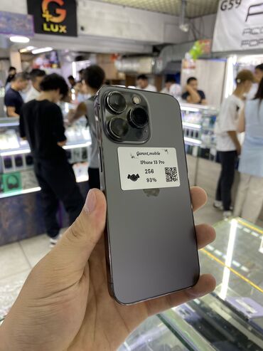токмок телевизор: IPhone 13 Pro, 256 ГБ, Кара, Заряддоочу түзүлүш, Коргоочу айнек, Каптама, 94 %