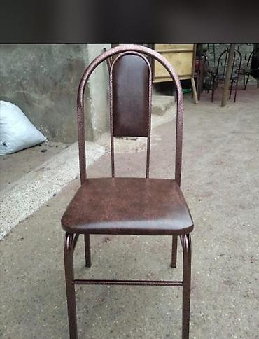 kafe stul: Metall karkaslı yemək otağı/stolüstü stulları - Material: qalın — 5
