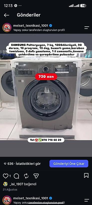 Стиральные машины: Anbardan satış Yoshiro, Gorenje və Toshiba önyükləməli paltaryuyan — 8
